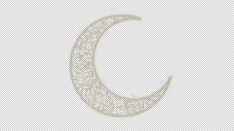 Crescent Emitting Particles with Alpha Channel, can be used as overlays Stock-Footage 247042861