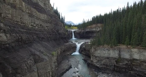 Crescent Falls Slow Dolly Stock Footage 90729469