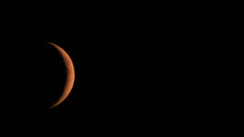 Crescent horizontal movement Stock Footage 96339346