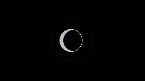 Crescent Loading Screen Perfect Seamless Loop Video stock 340925847