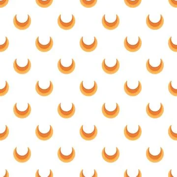 Crescent moon abstract vector seamless pattern background 库存插图