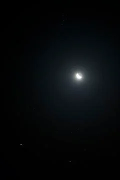 Crescent Moon and Pleaides Stock Photos