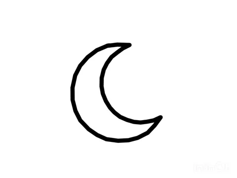 Crescent moon animation Stock Footage 331785256