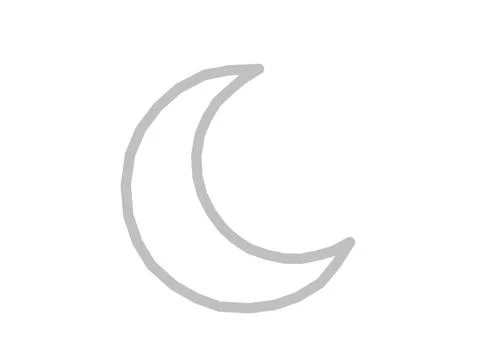 Crescent moon background with low opacity Illustrazione stock