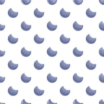 Crescent moon cartoon pattern for cosmic design Stock Illustration