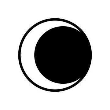 Crescent moon on circle shape design vector illustration Ilustração Stock