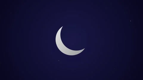 Crescent Moon in Dark Sky. Stock Footage 331779791