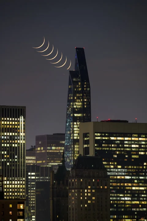 Crescent Moon Echo Stock Footage 146716970