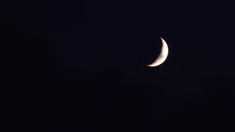 Crescent moon Stock Footage 91089661