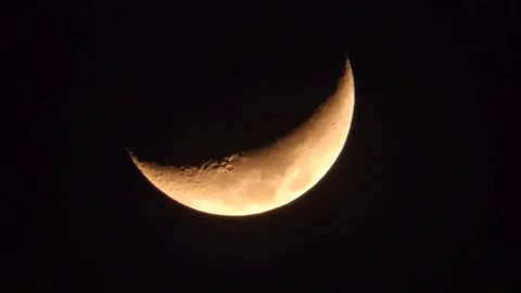 The crescent moon Stock Footage 268672511