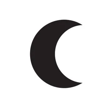 Crescent Moon icon Stock Illustration