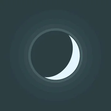 Crescent Moon Icon Stock Illustration