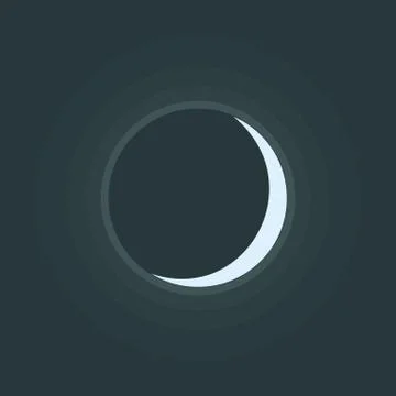 Crescent Moon Icon Stock Illustration
