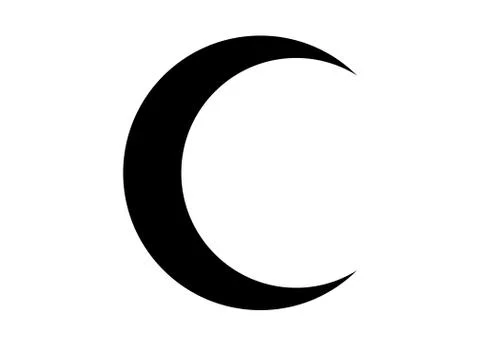 Crescent moon icon Stock Illustration