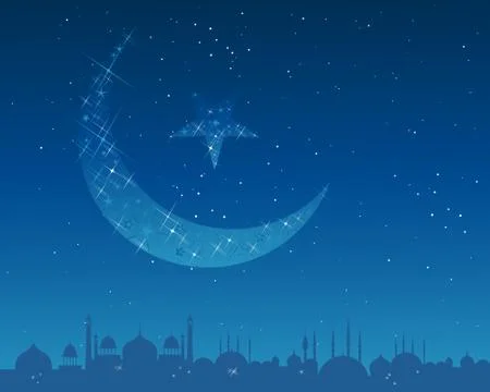 Crescent moon Stock Illustration