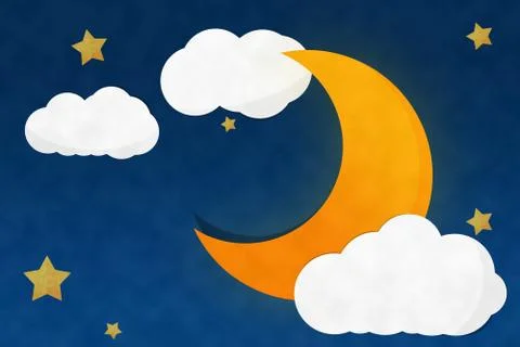 Crescent moon Stock Illustration