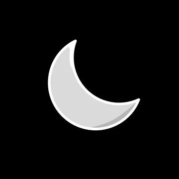 Crescent moon illustration Stock Illustration