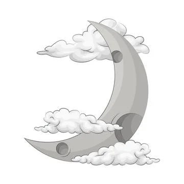 Crescent Moon Illustration Stock Illustration