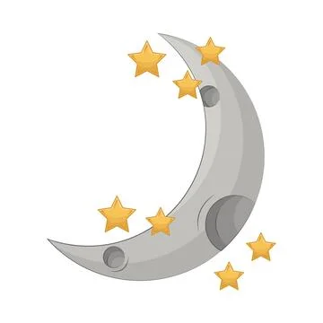 Crescent Moon Illustration Stock Illustration