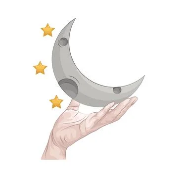 Crescent Moon Illustration Stock Illustration