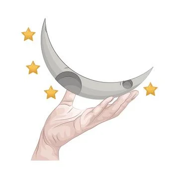 Crescent Moon Illustration Stock Illustration