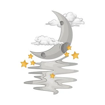 Crescent Moon Illustration Stock Illustration