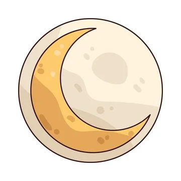 Crescent Moon illustration Stock Illustration