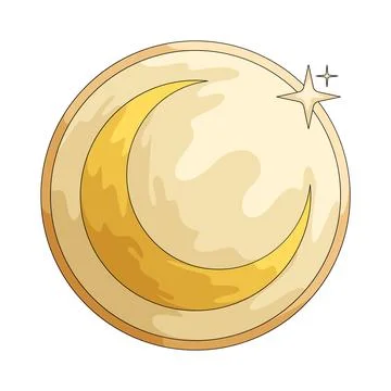 Crescent Moon illustration Stock Illustration