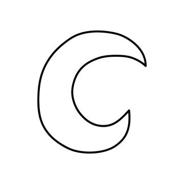 Crescent moon isolated Stock Illustration
