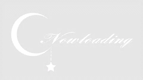 Crescent moon loading Text animation 1080p - 30 fps - Alpha Channel Stock Footage 256200618