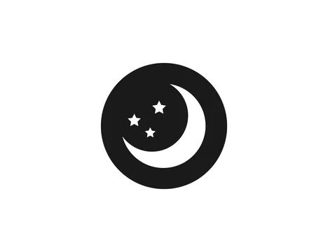 Crescent, moon, night icon. Vector illustration. Stock Illustration
