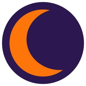 Crescent moon night sky icon for Halloween theme Stock Illustration