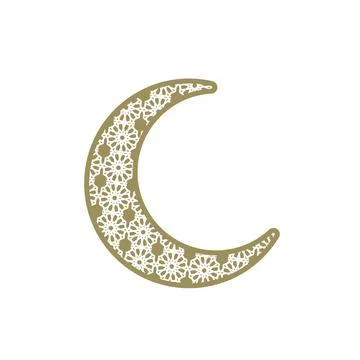 Crescent Moon Ornament Stock Illustration