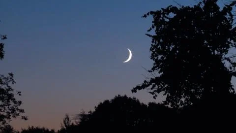 Crescent Moon 스톡 사진