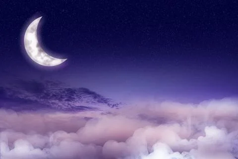 Crescent moon Fotos Stock