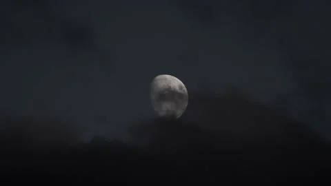 Crescent moon, real capture Vídeo Stock 138416431