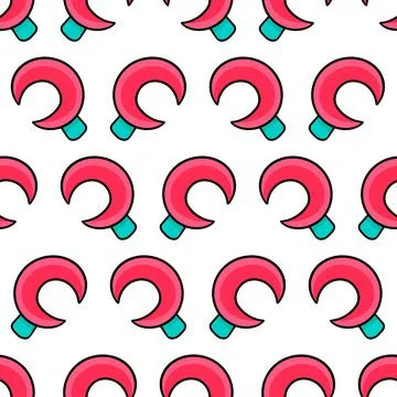 Crescent moon seamless pattern textile print. repeat pattern background desig Stock Illustration
