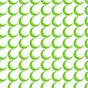 Crescent moon seamless pattern textile print. repeat pattern background desig Stock Illustration