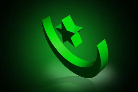 Crescent moon symbol Stock Illustration