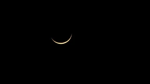 Crescent Moon Time Lapse Stock Footage 35761328