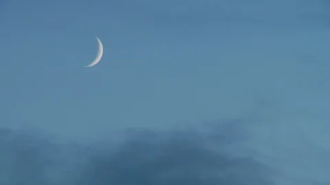 Crescent Moon Time Lapse Vídeo Stock 105819895
