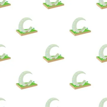 Crescent Moon Tower, Dubai pattern seamless vector Stock Illustration