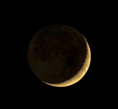 Crescent new moon Fotos Stock