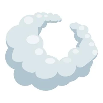 Crescent shape cloud forming a circle in the sky Ilustración de archivo