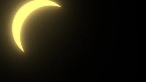 Crescent Shaped Partial Solar Eclipse Stock Footage 273012172