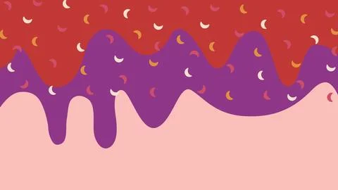 Crescent sprinkle icing background Stock Illustration