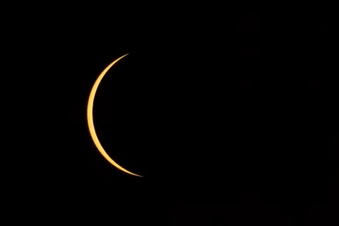 Crescent Sun During Eclipse Stock Photos