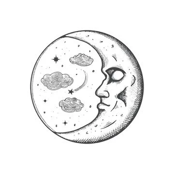 Crescent vector illustration. Moon Stock Illustration