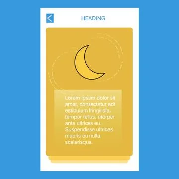 Cresent mobile vertical banner design design. Vector Stock Illustration