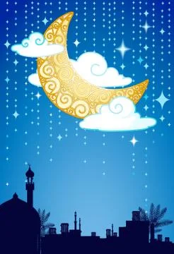 Cresent moon 스톡 일러스트